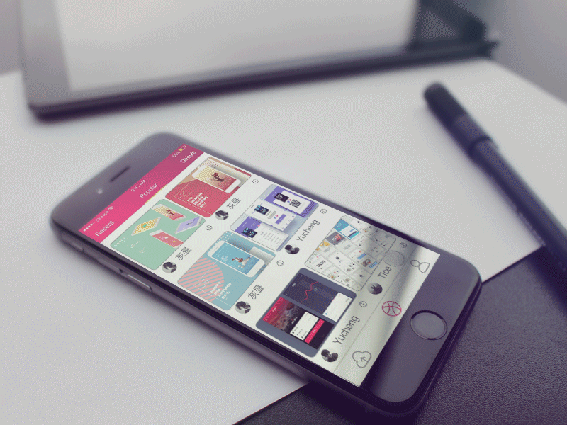 Dribbble mobile version improvement...