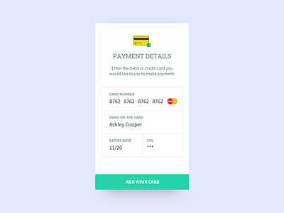 Payment Screen Mobile