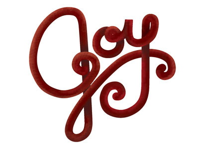 Joy festive holiday joy lettering vector