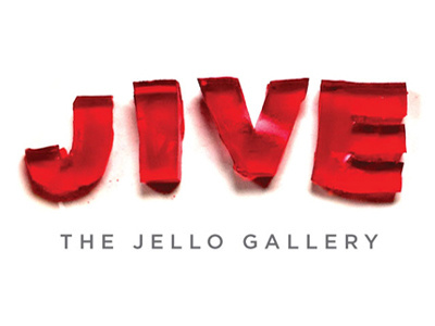 Logo for JIVE: The Jello Gallery jello typeface jive mobile app red