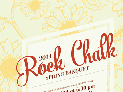 Banquet Invitation invitation spring sunflower sunflower patter