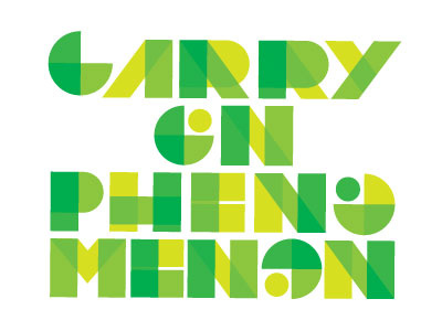 Carry On Phenomenon carry on geometric typography green kishi bashi lyric music shapes type yellow
