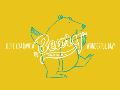 Beary Wonderful bear yellow