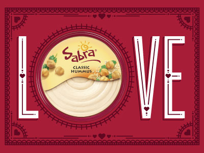 Will You Be My Hummus Valentine? sabra valentine