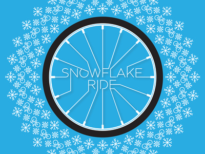 Bike Race Poster bike bike tire snow snowflake spokes