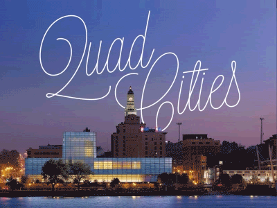 Quad Cities! motion script typography