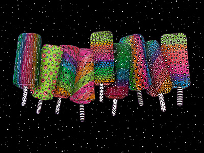 It´s so hot over here! I want to live in a Universe of ice cream argentina art artist color detail icecream illustration luna portnoi universe