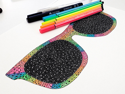 Shades! New Illustration argentina art colors drawing fan illustration luna pattern shades sunglasses texture