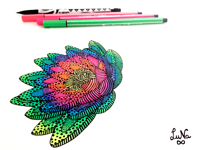 Lotus, Moon Flower. New illustration argentina art colors drawing flower illustration luna texture
