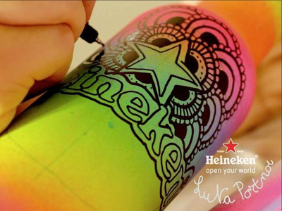Art work for Heineken art detail graffiti luna paint painting pattern portnoi rainbow spray texture