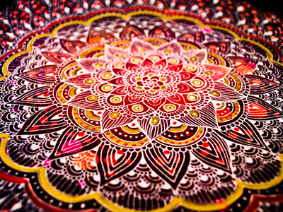 Cosmic Power by LuNa Portnoi. art artist detail fashion illustration ink lines luna paint painting pattern portnoi rainbow textures trends