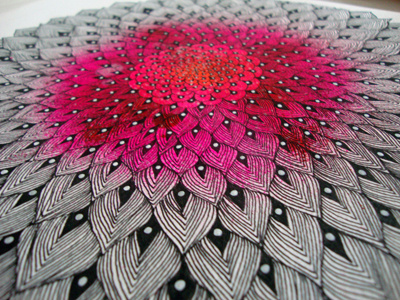 Cosmic Power by Luna Portnoi. art artist detail illustration ink lines luna paint painting pattern portnoi rainbow textures
