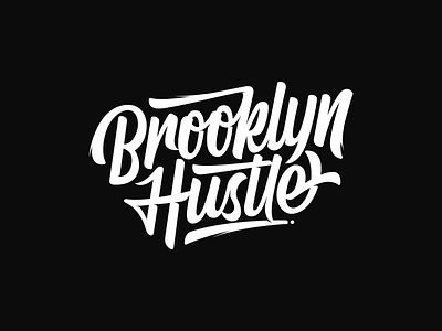 Brooklyn Hustle calligraphy lettering logo