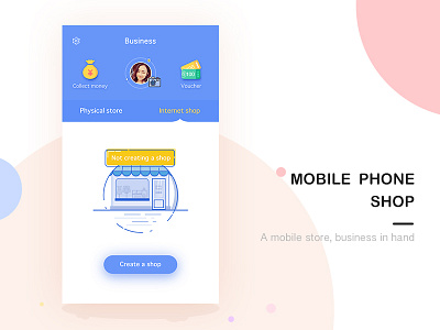 The software for the seller to shop on a mobile phone