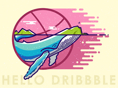 Hello Dribbble design illustration