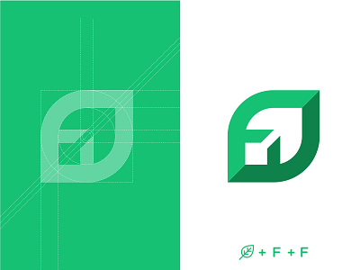FranticFit logo branding clean fitness logo goldenratio icon leaf leaf logo logo logo design vector