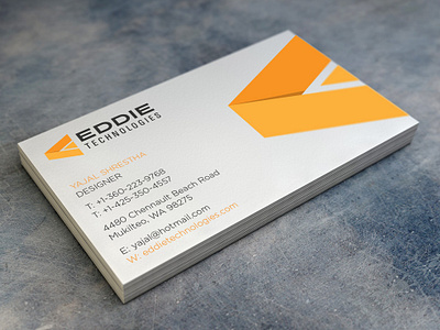 Eddie Business Card branding business card card design design logo