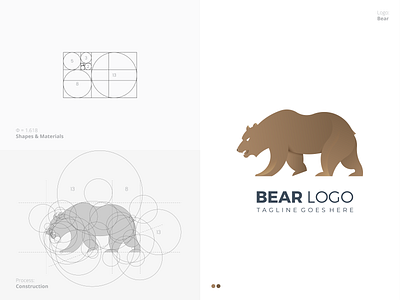 Bear Logo amazing animal bear best creative custom design flat geometric golden ratio grid illustration logo minimal modern outstanding process professional smart unique