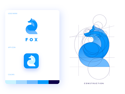 Fox Logo amazing animal brand identity branding branding design creative custom design fox geometric golden ratio gradient grid illustration logo minimal modern outstanding process professional