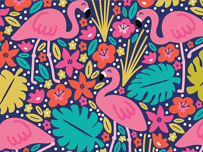 Flamingo Pattern design flamingo flamingos paradise pattern surface tropical vector