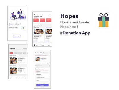 Donation App app design interaction deisgn ui user interface