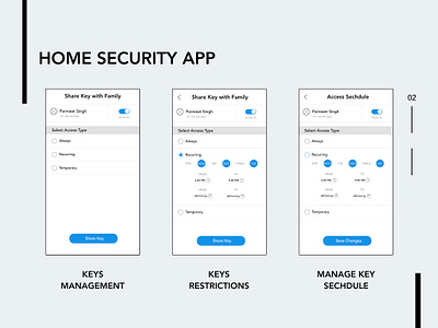 Home Security App app design interaction design ux