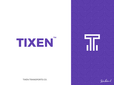Tixen branding illustration logo typography vector