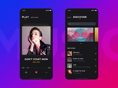 MUSIC APP app interface mobile app ui ux