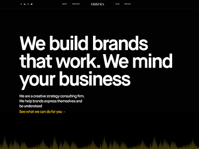 Creative strategy consulting website