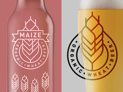 Maize Beer design beer corn logo maize wheat