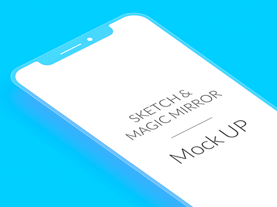 iPhoneX Flat Mockup flat design freebie ios iphone magic mirror mockup sketch