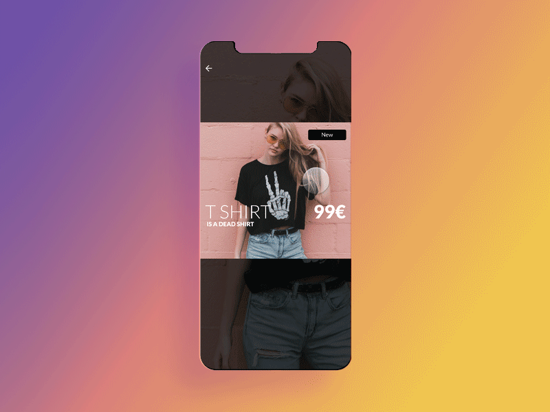 Slider made with Framer fashion framer iphonex slider ui ux