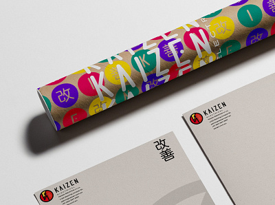 KAIZEN Stationery branding colour design graphic design illustration kaizen logo minimal product design stationery typography vector web
