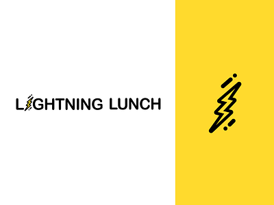Lightning Lunch Logo icon lightning logo logo font lunch symbol yellow
