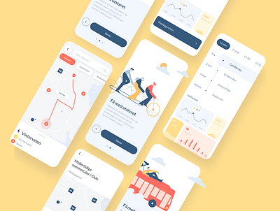 A Pleasant Commute app commute design illustration playful transport transportation ui ux