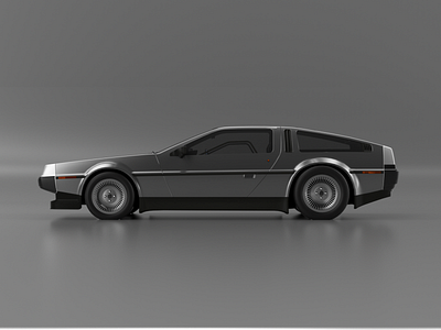 Delorean 3d c4d ui ux