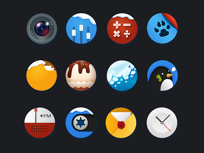 800x600 antarctic clourful flat icon theme