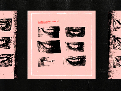 institucional album album cover album cover design artwork black collage cover design mouth music photocopy pink punk xerox
