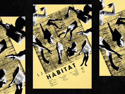 hábitat black collage experimental film graphic design grunge movie photocopy poster texture type xerox