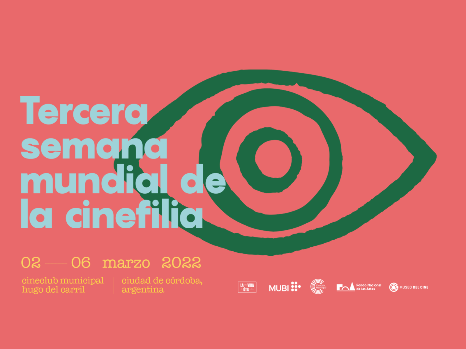 semana mundial de la cinefilia 1 colorful event eye festival identity illustration logo movies system