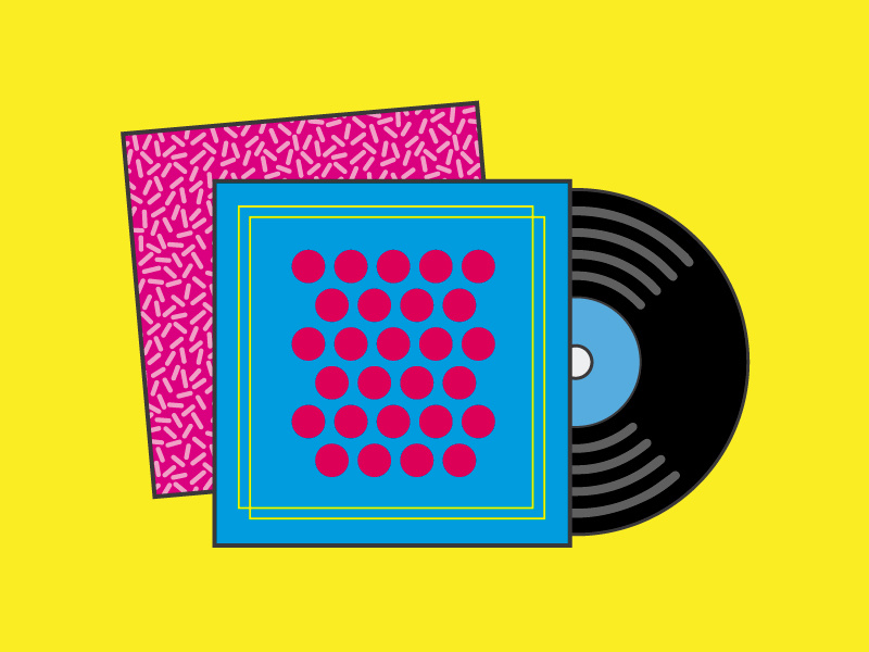 record memphis flat geometric record lp vinyl