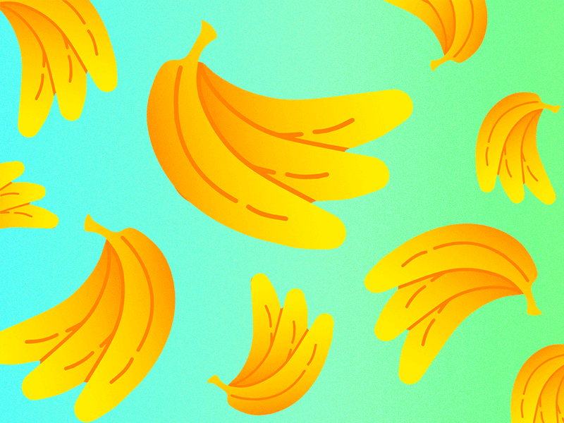 bananas banana colorful fruit fun psychedelic
