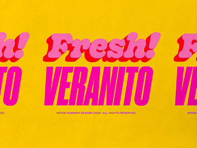 fresh veranito colorful fresh fun logo logo design pink retro summer typography vintage yellow