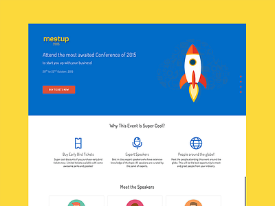 [WIP] Meetup - Free Responsive Bootstrap Template bootstrap css designerdada event free freebie html one page onepage responsive template website