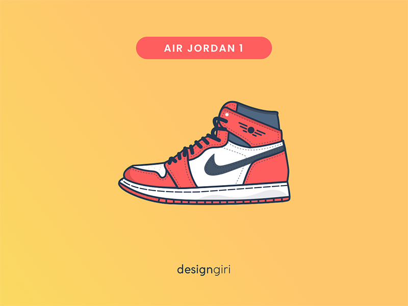 Air Jordan 1 illustration shoe basketball series air jordan sneaker