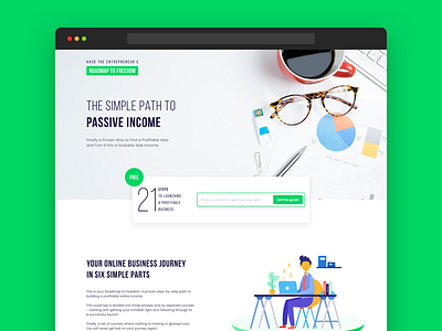 Roadmap to Freedom - Landing Page Design