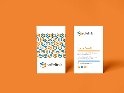 Safety, intelligence & efficiency brand safelink secure platform stationery website design