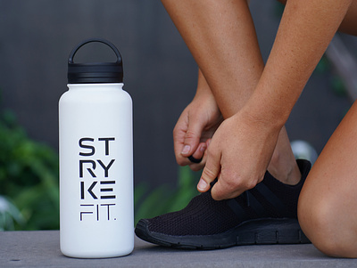 Fit for purpose activewear brand logo design stryke fit strykefit