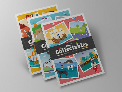 The Collectables Stamp Album brochure illustration jersey post stamps stamp album