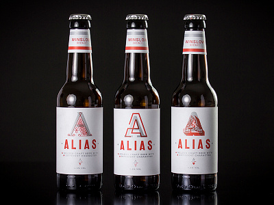Winslow Brew Co. Alias Craft Beer alias beer beer label craft beer label design typography